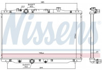 Radiator, engine cooling 606522 Nissens