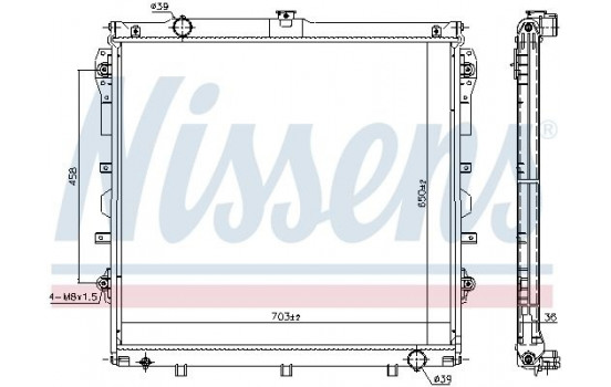 Radiator, engine cooling 606523 Nissens