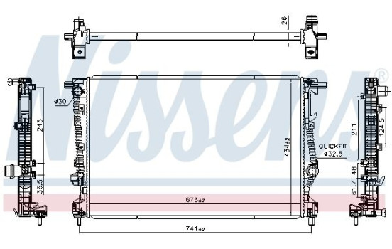 Radiator, engine cooling 606524 Nissens, Image 5