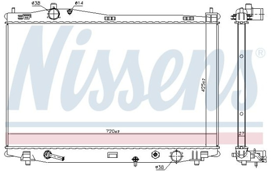 Radiator, engine cooling 606526 Nissens