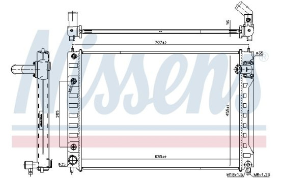 Radiator, engine cooling 606542 Nissens