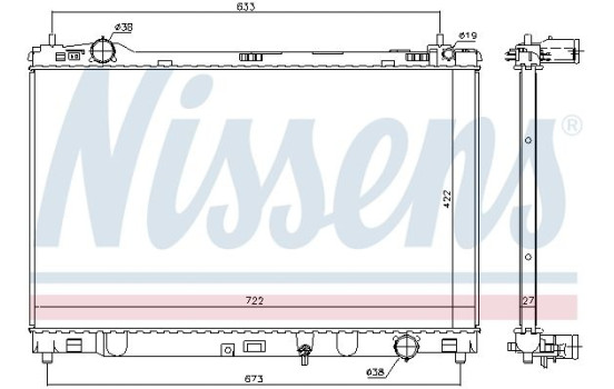 Radiator, engine cooling 606546 Nissens