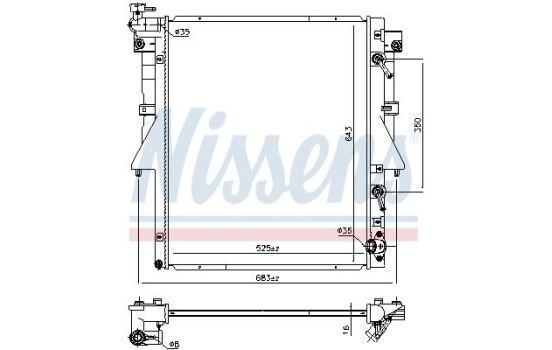 Radiator, engine cooling 606548 Nissens