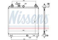 Radiator, engine cooling 606550 Nissens