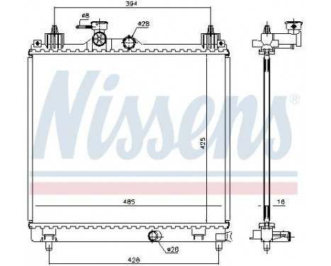 Radiator, engine cooling 606550 Nissens