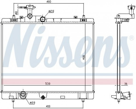 Radiator, engine cooling 606551 Nissens