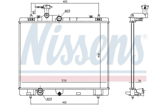Radiator, engine cooling 606551 Nissens