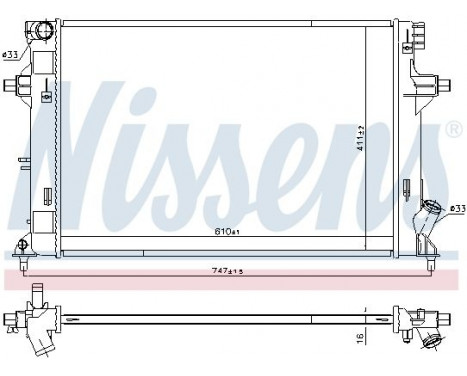 Radiator, engine cooling 606552 Nissens