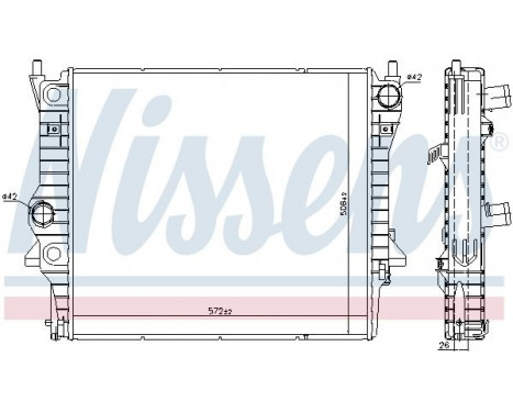 Radiator, engine cooling 606560 Nissens