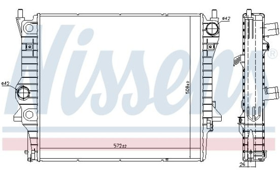Radiator, engine cooling 606560 Nissens