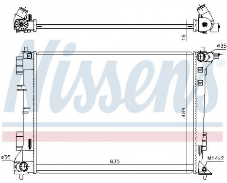 Radiator, engine cooling 606603 Nissens