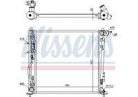 Radiator, engine cooling 606606 Nissens