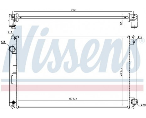 Radiator, engine cooling 606610 Nissens