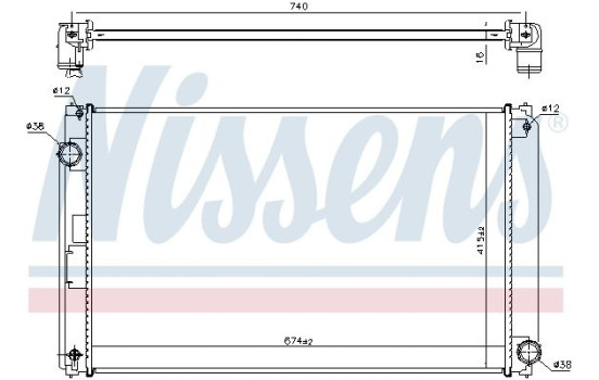 Radiator, engine cooling 606610 Nissens