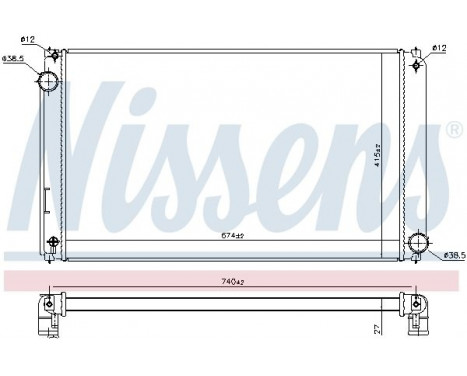 Radiator, engine cooling 606635 Nissens