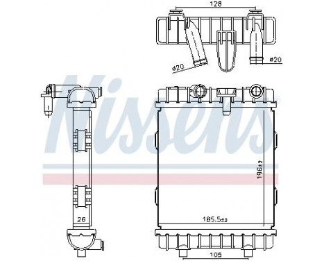 Radiator, engine cooling 606641 Nissens, Image 5