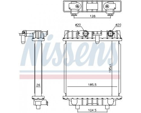 Radiator, engine cooling 606644 Nissens, Image 2