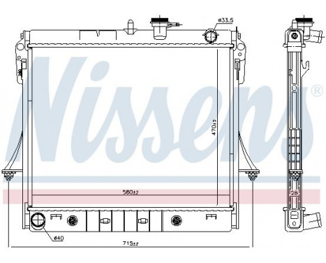 Radiator, engine cooling 606649 Nissens