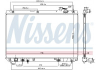 Radiator, engine cooling 606652 Nissens