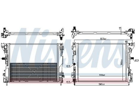 Radiator, engine cooling 606653 Nissens