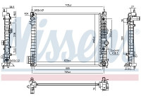 Radiator, engine cooling 606660 Nissens