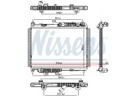 Radiator, engine cooling 606662 Nissens