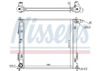 Radiator, engine cooling 606671 Nissens
