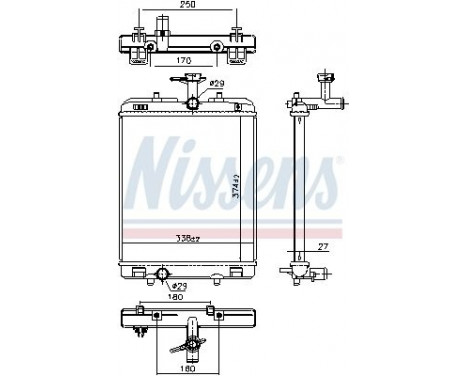 Radiator, engine cooling 606697 Nissens