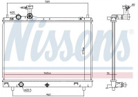 Radiator, engine cooling 606700 Nissens