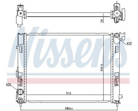 Radiator, engine cooling 606725 Nissens