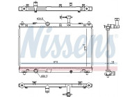 Radiator, engine cooling 606736 Nissens