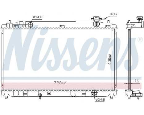 Radiator, engine cooling 606836 Nissens