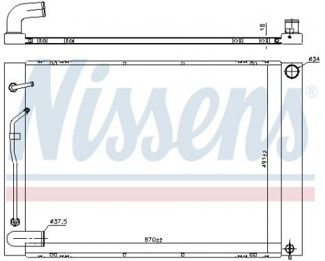 Radiator, engine cooling 606837 Nissens