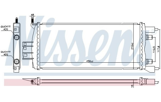 Radiator, engine cooling 606840 Nissens, Image 5