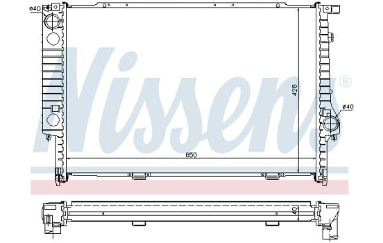 Radiator, engine cooling 60693A Nissens, Image 2