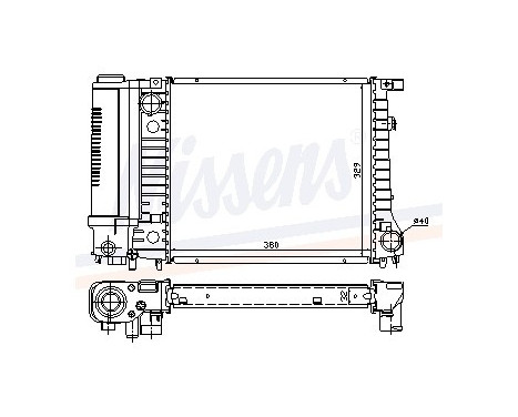 Radiator, engine cooling 60729A Nissens