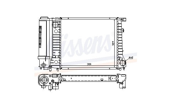 Radiator, engine cooling 60729A Nissens