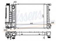 Radiator, engine cooling 60735A Nissens