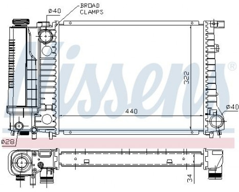 Radiator, engine cooling 60735A Nissens, Image 2