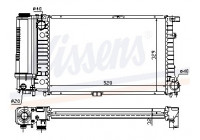 Radiator, engine cooling 60736A Nissens