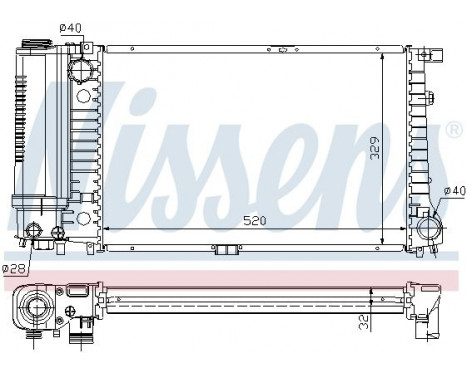 Radiator, engine cooling 60736A Nissens, Image 2