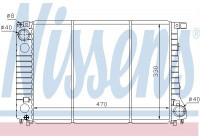 Radiator, engine cooling 60742 Nissens
