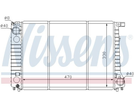 Radiator, engine cooling 60742 Nissens, Image 2