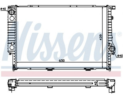 Radiator, engine cooling 60747A Nissens