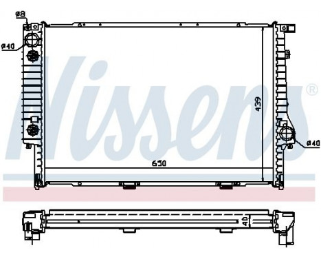 Radiator, engine cooling 60748A Nissens, Image 2