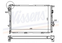Radiator, engine cooling 60752A Nissens