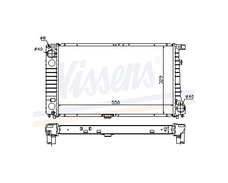 Radiator, engine cooling 60757A Nissens