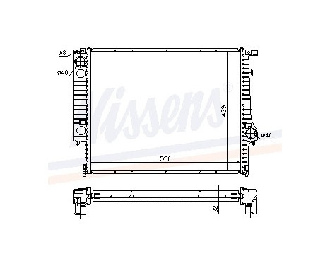 Radiator, engine cooling 60759A Nissens