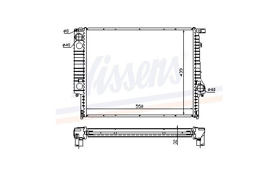Radiator, engine cooling 60759A Nissens