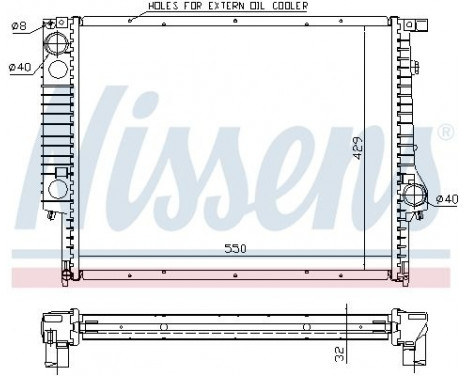 Radiator, engine cooling 60759A Nissens, Image 2